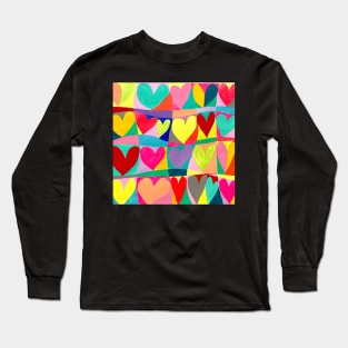 Love Rainbow Hearts Long Sleeve T-Shirt